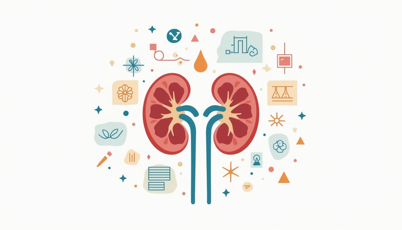 Minimalistische vectorillustratie van een doorsnede van een nier. Minimalistische vectorillustratie van een doorsnede van een nier.